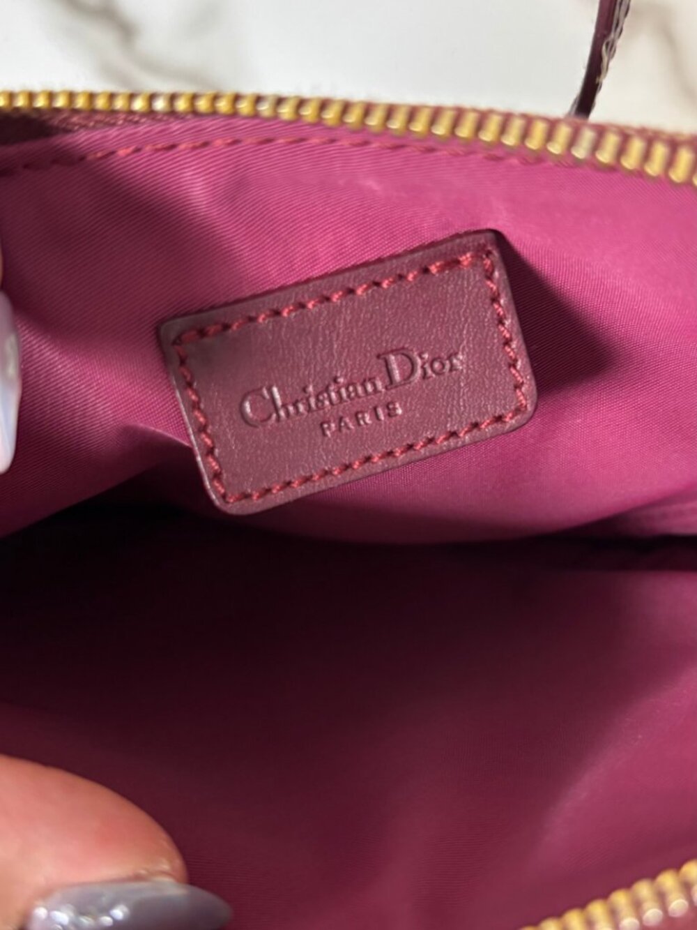 Dior Saddle Bag Burgundy Oblique Vintage - Picture 4 of 6